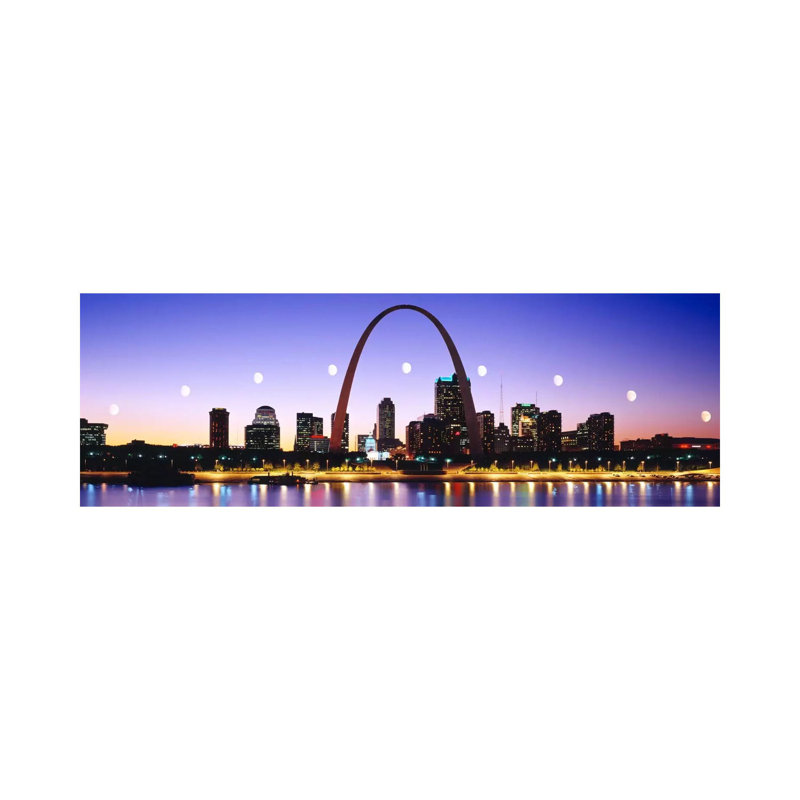 Skyline St Louis Missouri USA - Wrapped Canvas Panoramic Print, 121.92 cm H x 40.64 cm W x 1.91 cm D