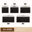 Meuble-lavabo flottant 48 po avec lavabo, meuble-lavabo mural cannelé, comptoir en faux marbre, tiroir à fermeture en douceur, entièrement assemblé, chêne noir-56160961-56160991