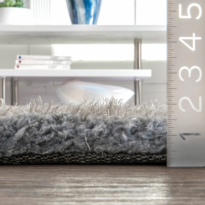 Tapis gris touffeté à la main Shadwick, Rectangle 3 pi x 5 pi