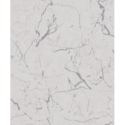 Bricks and More Collection Luxurious Metallic Marble Wallpaper Roll