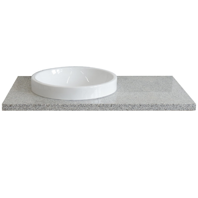Plateau de meuble-lavabo simple 37 po avec lavabo, Granite