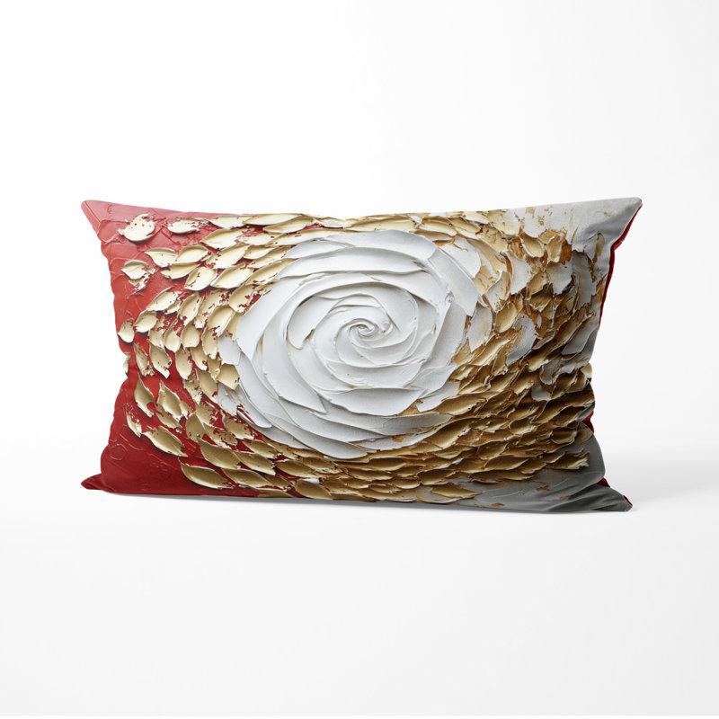 Coussin décoratif abstrait "Abstract", H 12 po x l 20 po