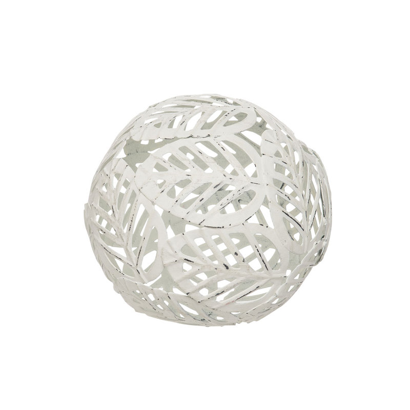 Sculpture boule déco feuille Luciana 