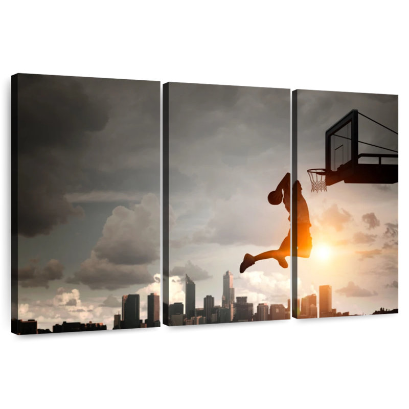 Sireci Basketball Dunk, 42" H x 65" W