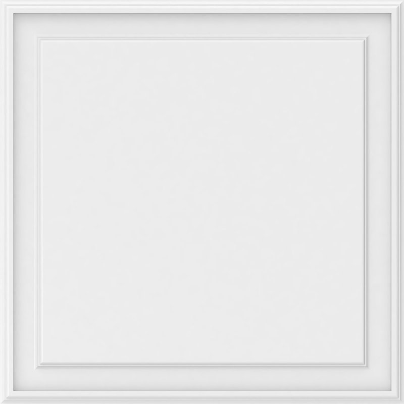 Panneau mural surélevé en PVC blanc Legacy, H 30 po x l 30 po x P 0,63 po