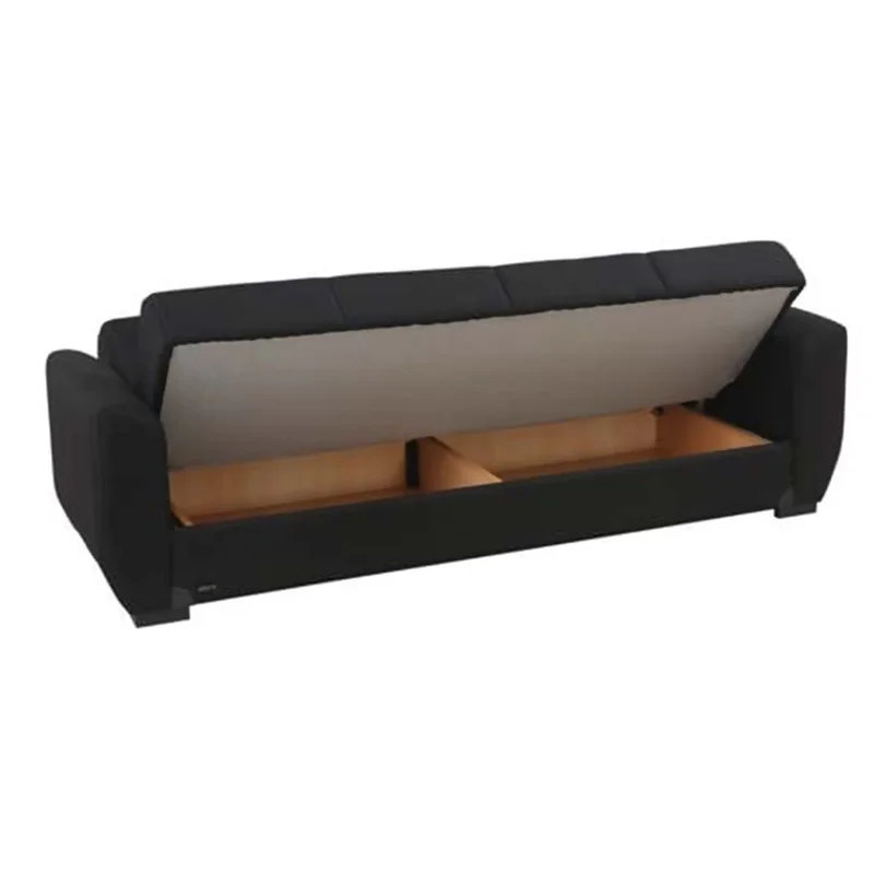 Causeuse-lit convertible en cuir Maria, H 32 po x l 65 po x P 32 po