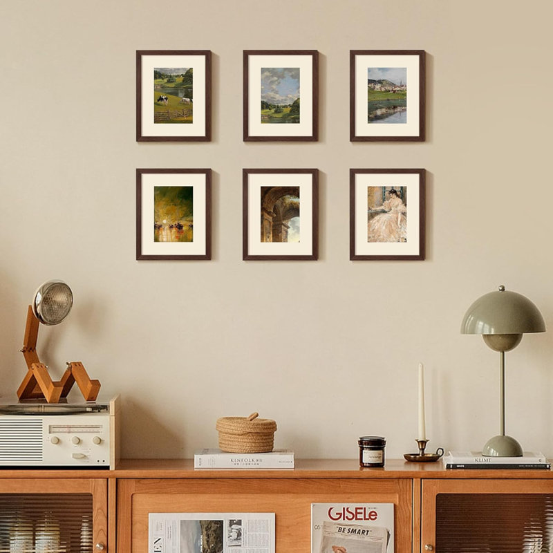 Cadre 8x10, présentoir 5x7 avec passe-partout ou 8x10 sans passe-partout, cadre photo mural, paquet de 1, Brun