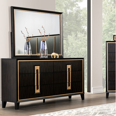 Fersith 6 Drawer Dresser With Mirror