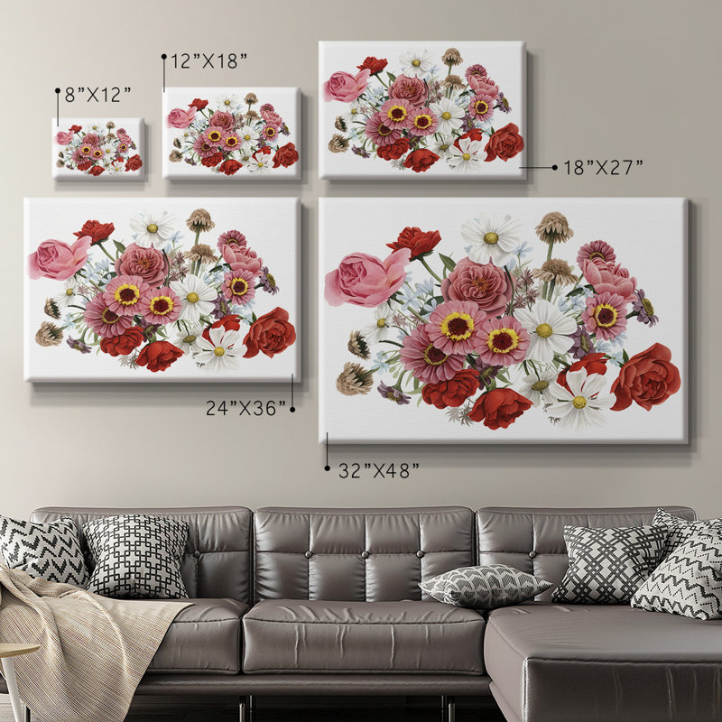 Toile tendue avec châssis moderne Modern Arrangement III - prête à être accrochée, H 8 po x l 12 po