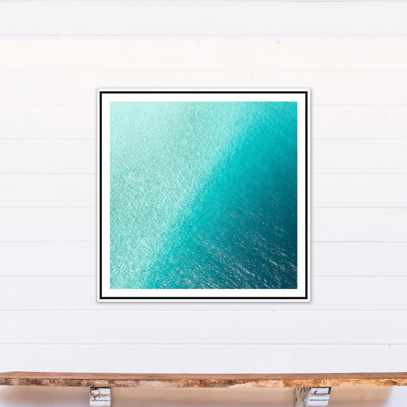 « blue ocean gradient », reproduction de photo sur toile encadrée
