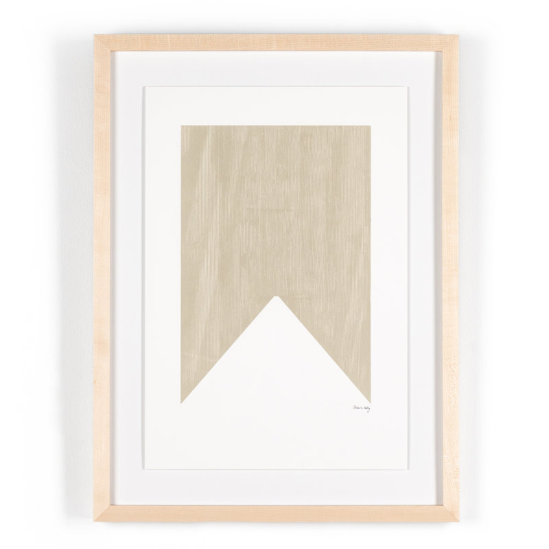 Triangle In Taupe Print by The Holly Collective, 40" H x 30" W x 2.5" D