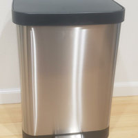 GLAD GLD-74507 Extra Capacity Stainless Steel Step Trash Can with Clorox  Odor Protection of The Lid