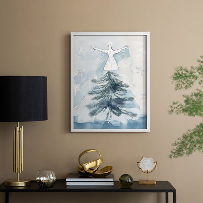 «Christmas Holiday Art CXL III», reproduction d'art encadrée - bois massif