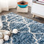Tapis bleu indigo / ivoire Ishaan Ogee-831870448
