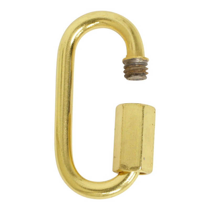 Verrouillage à vis fileté (2 pièces), Doré, H 1,57 po x l 0,79 po x P 0,16 po