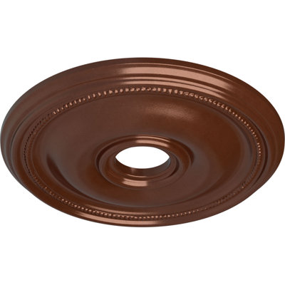 Endurathane Bradford Ceiling Medallion, 18 1/8"OD x 3 3/4"ID x 1 1/8"P (Fits Canopies up to 4 3/8"), Hand-Painted Copper Penny Finish