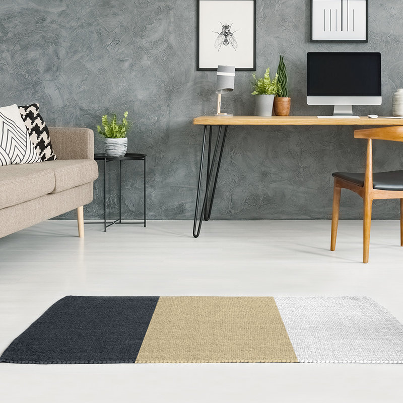 Striped Indoor Rug, Rectangle 5' x 7', No