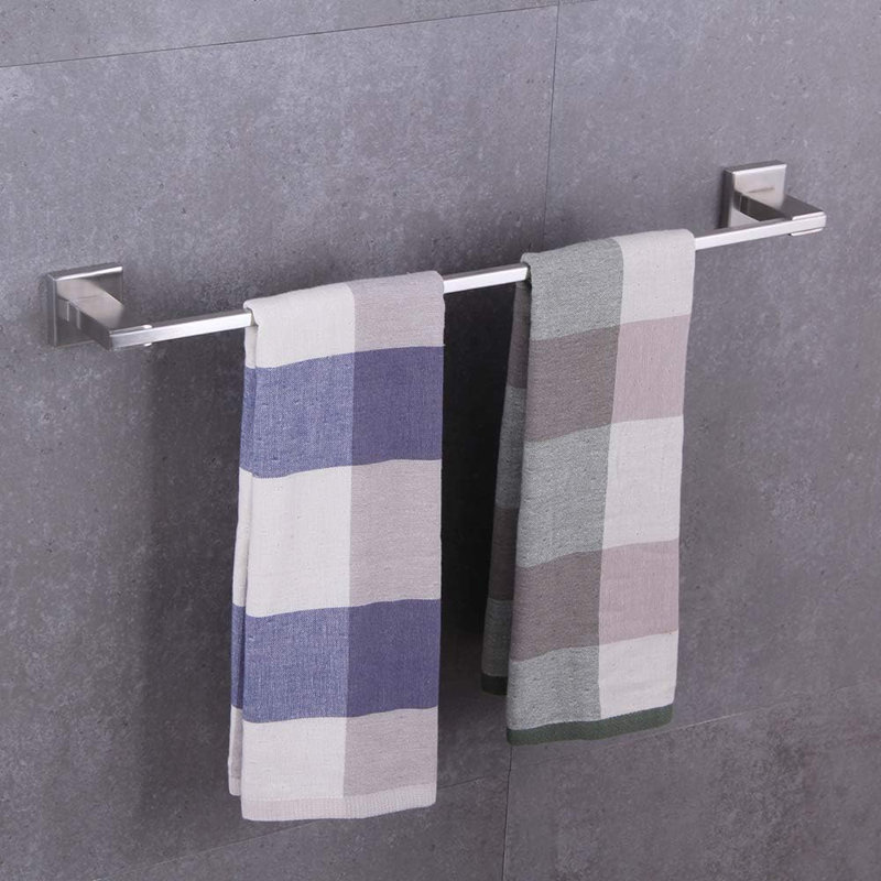 Porte-serviettes en acier inoxydable brossé de 24 pouces - qualité 304, résistant à la rouille pour la salle de bain moderne