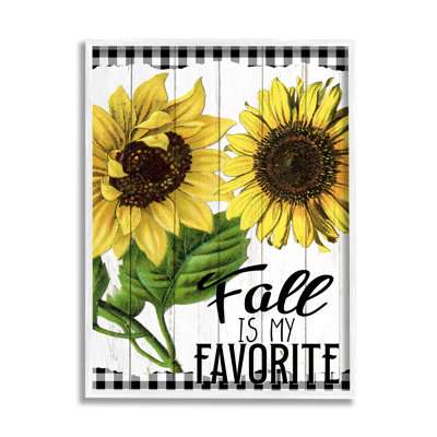 «Fall Autumn», citation de tournesol, motif rustique par Ann Bailey - impression