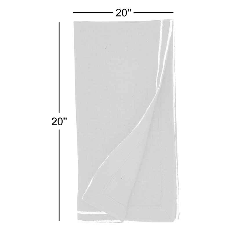 Double Line Embroidered Napkin (Set of 4)