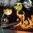50000 Propane Fire Pit Table, 28in Square Outdoor Dinning Fireplace With Lid, Lava Stone, For Deck Backyard Courtyard Patio