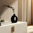 Decorative Mango Wood Table Vase for Home Decor Accent - Modern Cutout Flower Vase for Living Room, Office and Entryway Display-823468259-848462394