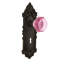 Victorian Plate with Decorative Keyhole and Waldorf Pink Door Knob-460406964-460406965