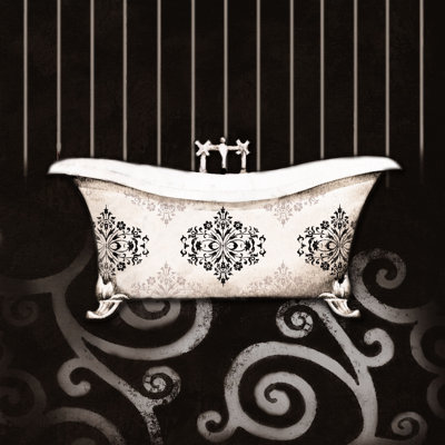 Toupe Swirl Bathtub - Wrapped Canvas Painting
