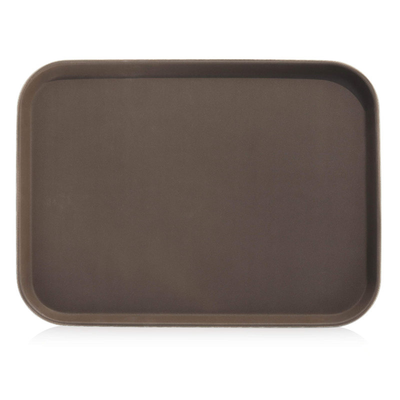 Rectangular Restaurant Grade Non-Slip Tray With Rubber Lined Plastic