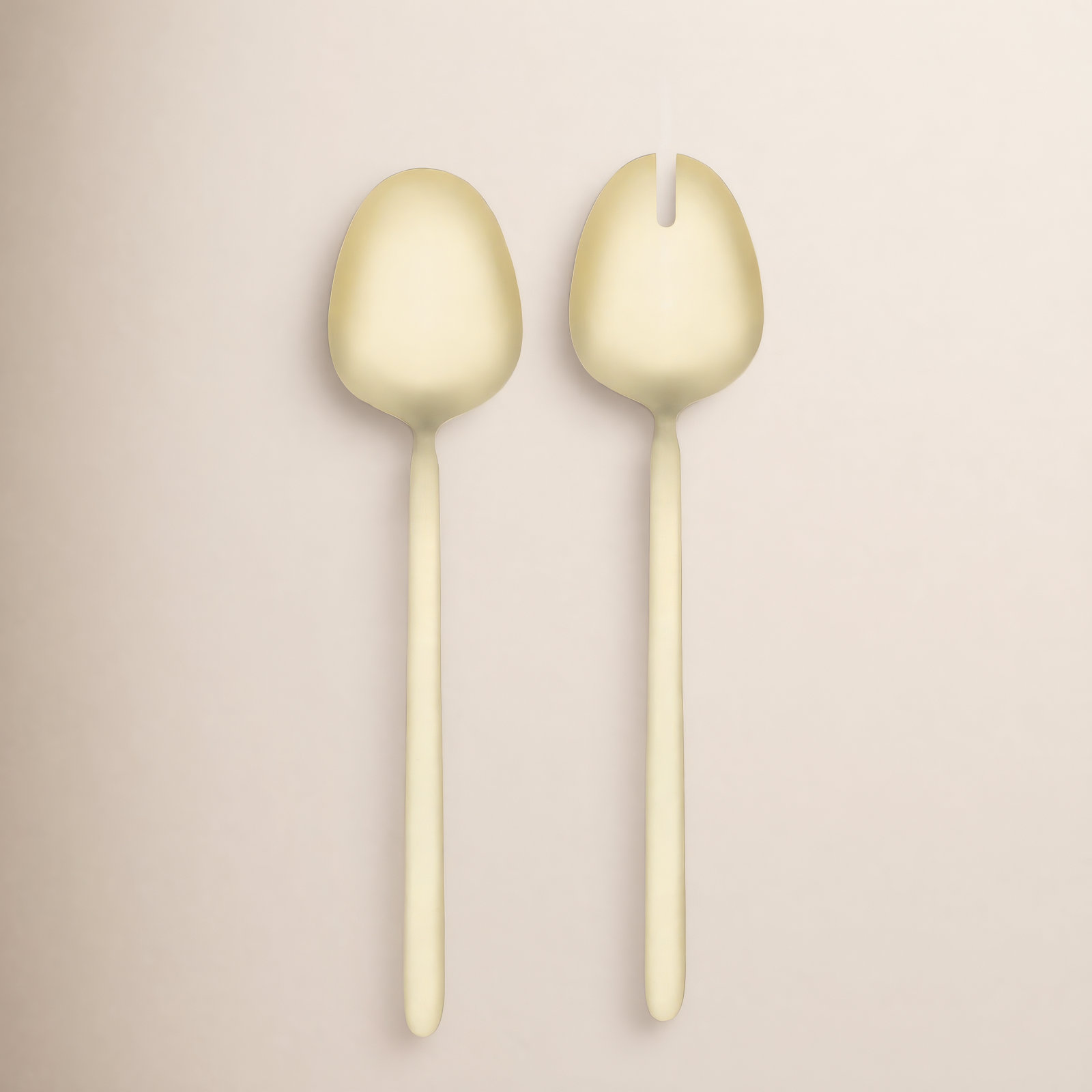 STELLA 2 Piece Stainless Steel Salad Servers, Gold