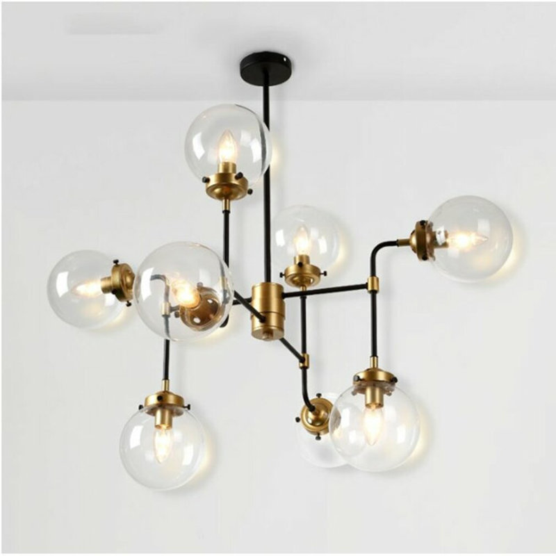 Lustre Cassini avec protège-ampoules - 8 ampoules
