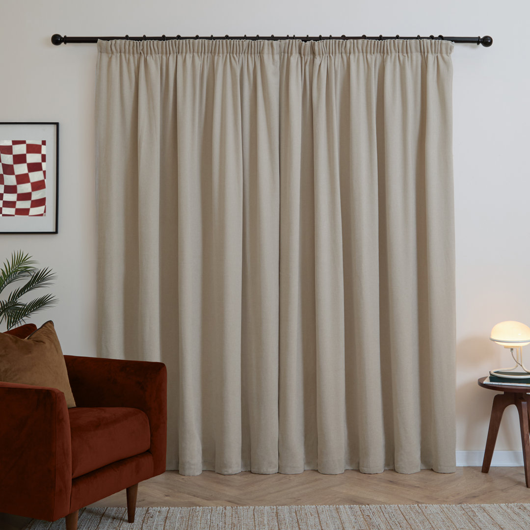 Soft Chenille Blackout Curtain Panel Pair