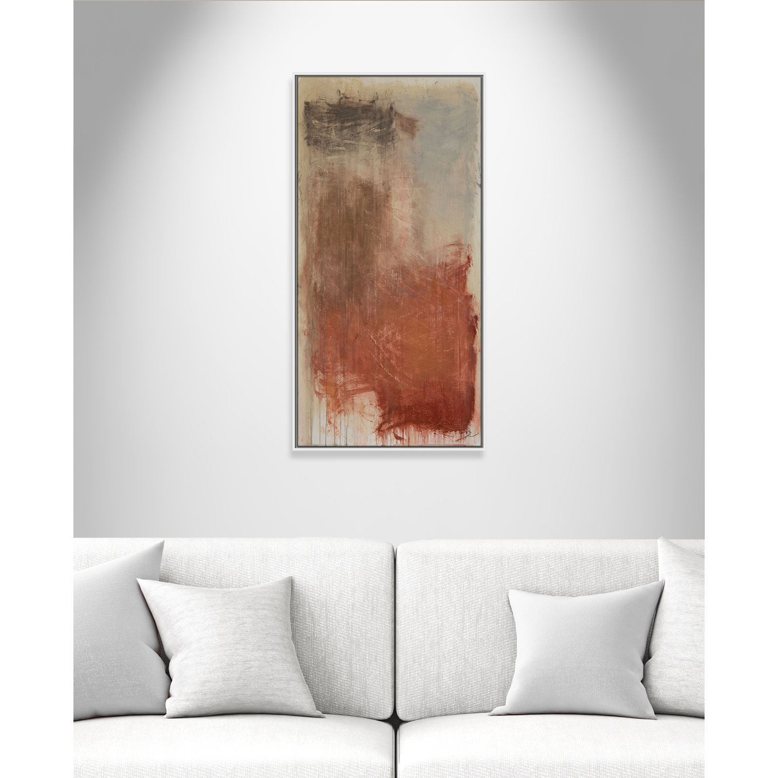 Colin "Autumn Over The Riviera" Print, 49.5" H x 25.5" W, White