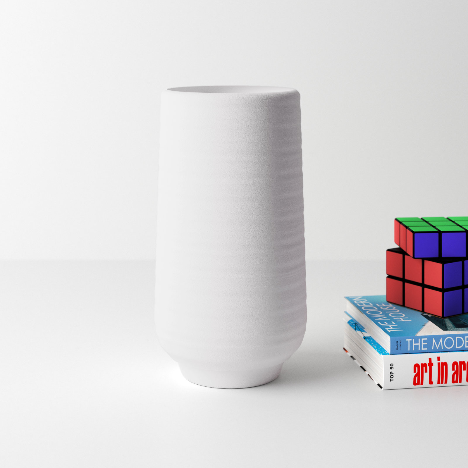 Canella Handmade Concrete Table Vase, 16" H x 8" W x 8" D