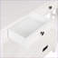 Table basse en pin antique blanc antique - Rangement spacieux, assemblage facile pour le vestibule et la chambre à coucher-1581406924