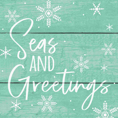 Seas and Greetings Blue Shiplap
