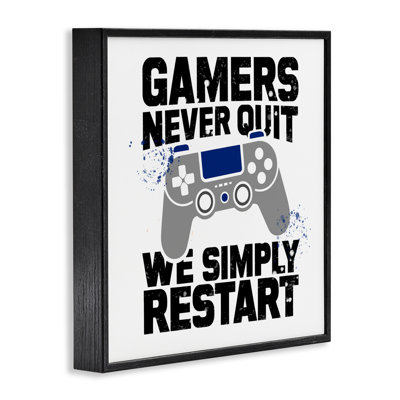 «Simply Restart Gamer Motivation», estampe numérique, conception de Kim Allen