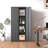 71"H Metal Garage Storage Cabinet, White Tool Steel Locking Cabinet with Doors and 3 Adjustable Shelves-1844499710