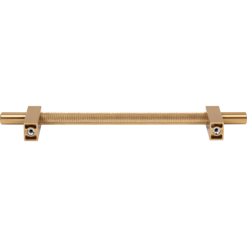 Larkin 3 Knurled Center Bar Pull, Satin Bronze, 12"