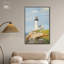 Art mural bord de mer avec phare au lever du soleil-104439008-104439023