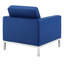 Fauteuil capitonné en cuir végétalien Loft-2015567501