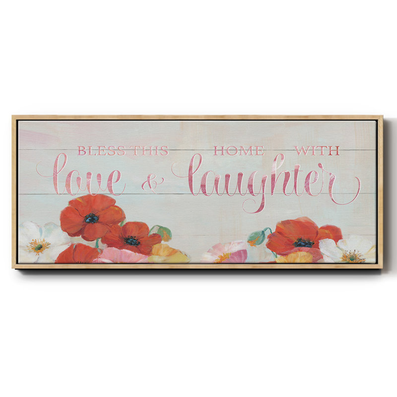 «Bless this Home», toile encadrée, H 24 po x l 60 po