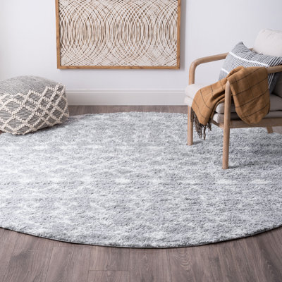 Tapis géométrique argenté
