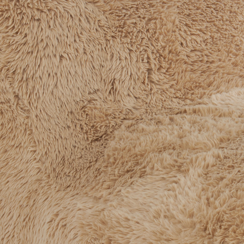 Fauteuil à billes brun en fausse fourrure