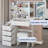 41-inch Queen Left Nightstand Dresser With Oversized Touch Led Mirror-2012424168