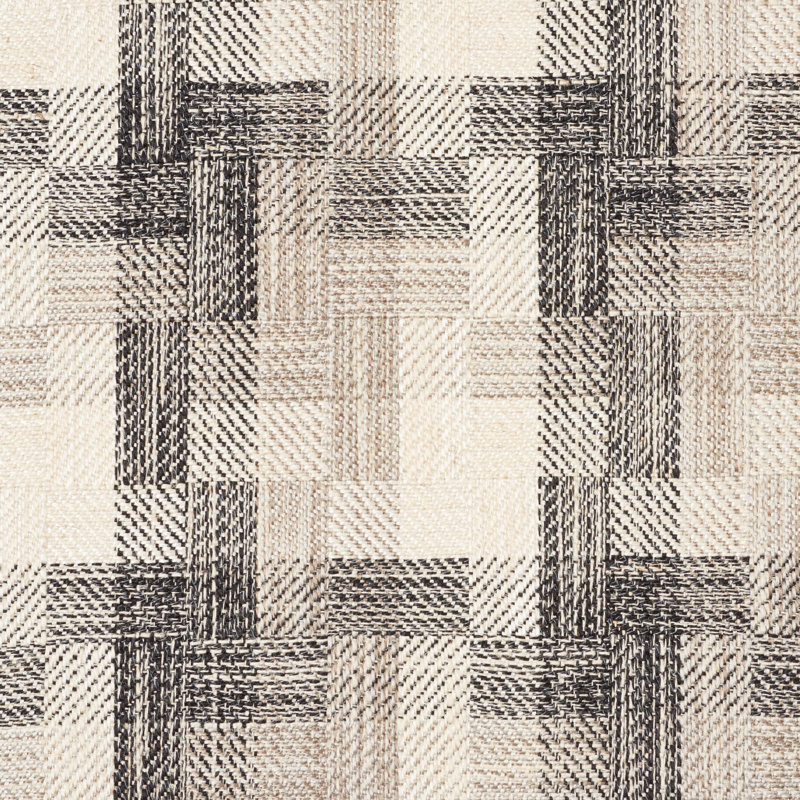 Boro Plaid Fabric, Charcoal
