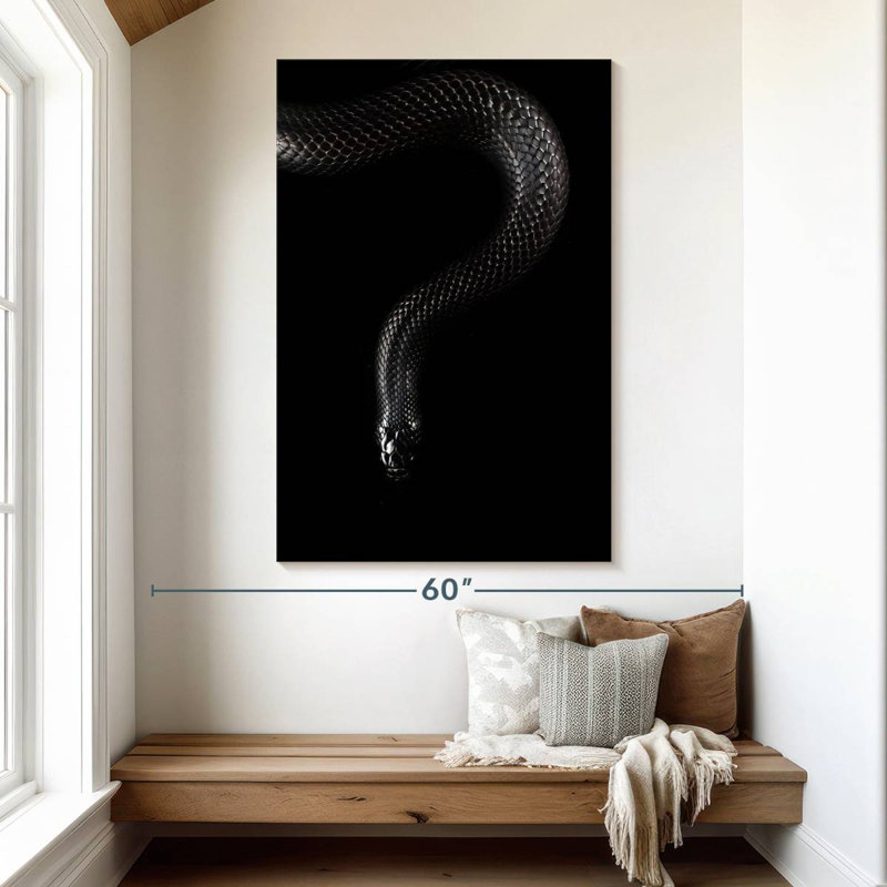 Brampt Mexican Black Snake, 51" H x 34" W