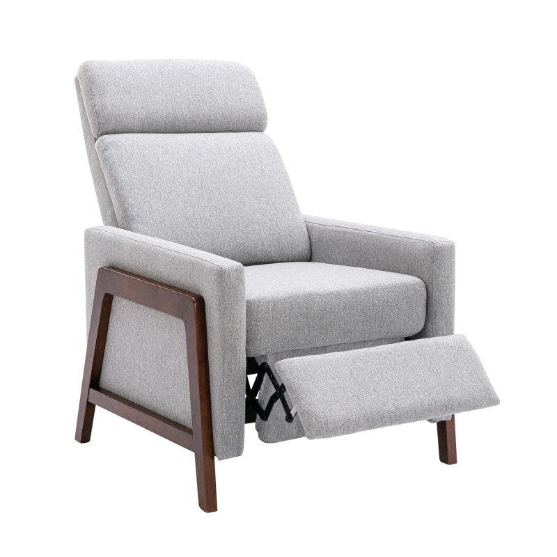 Fauteuil inclinable Kilan, Mélange de lin gris