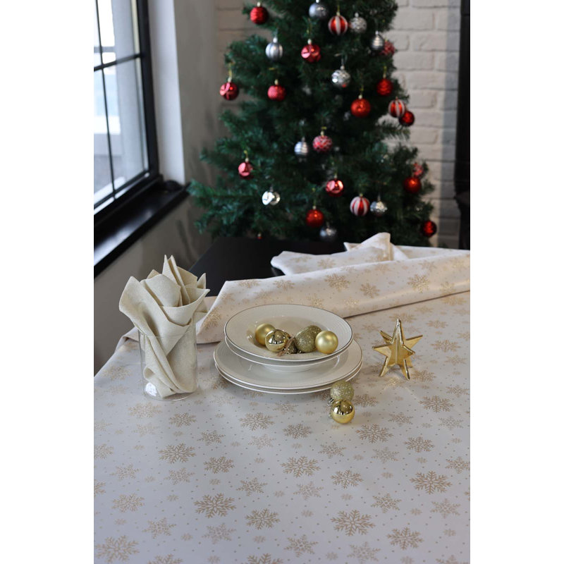 Snowfall Tablecloth, 126" L x 59" W