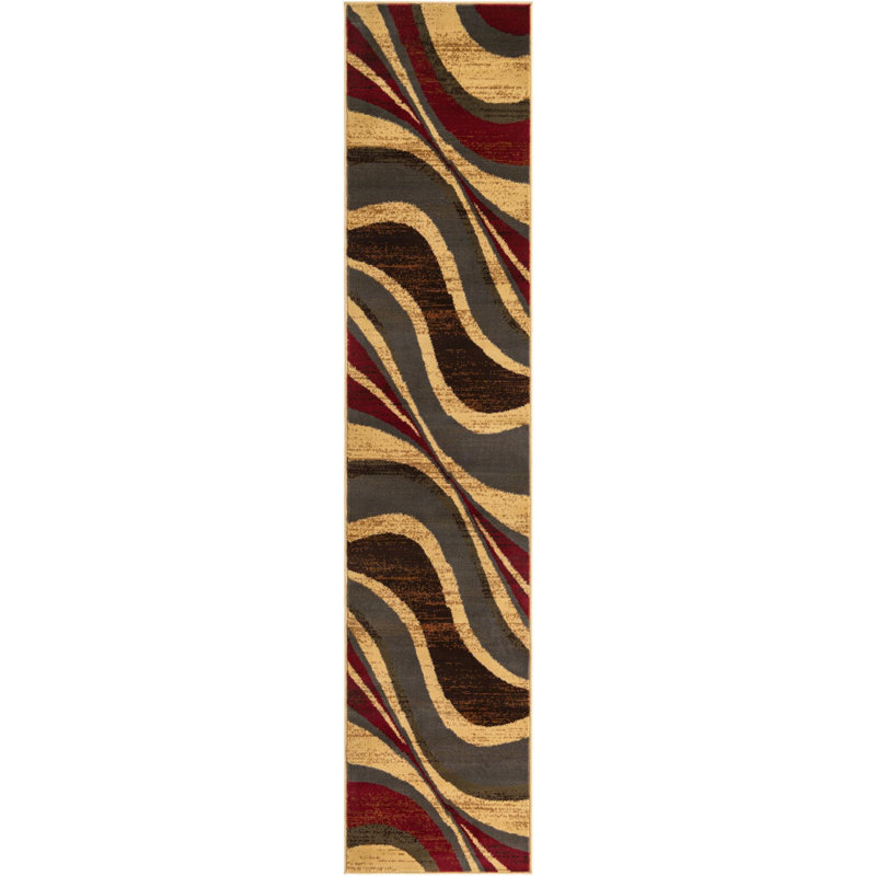 Abstract Indoor Rug, Runner 2'2" x 10'